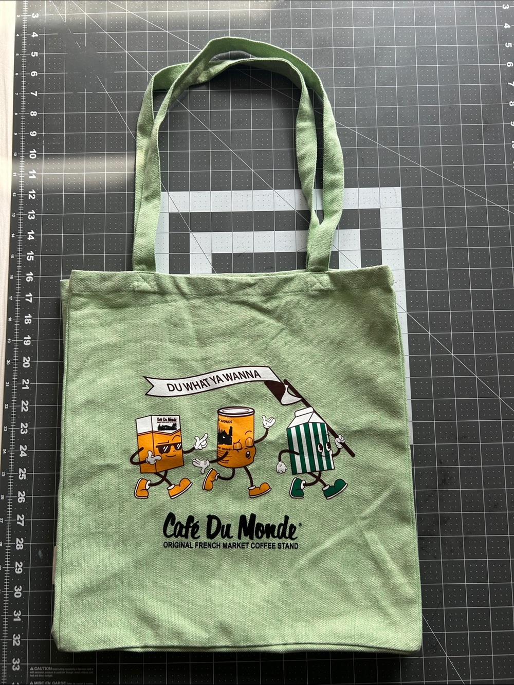 Cafe du Monde Cotton Tote Bag with “do what ya wanna” Print
